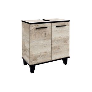 Waschbeckenunterschrank 'TE-A' nature oak 60 x 63 x 32 cm