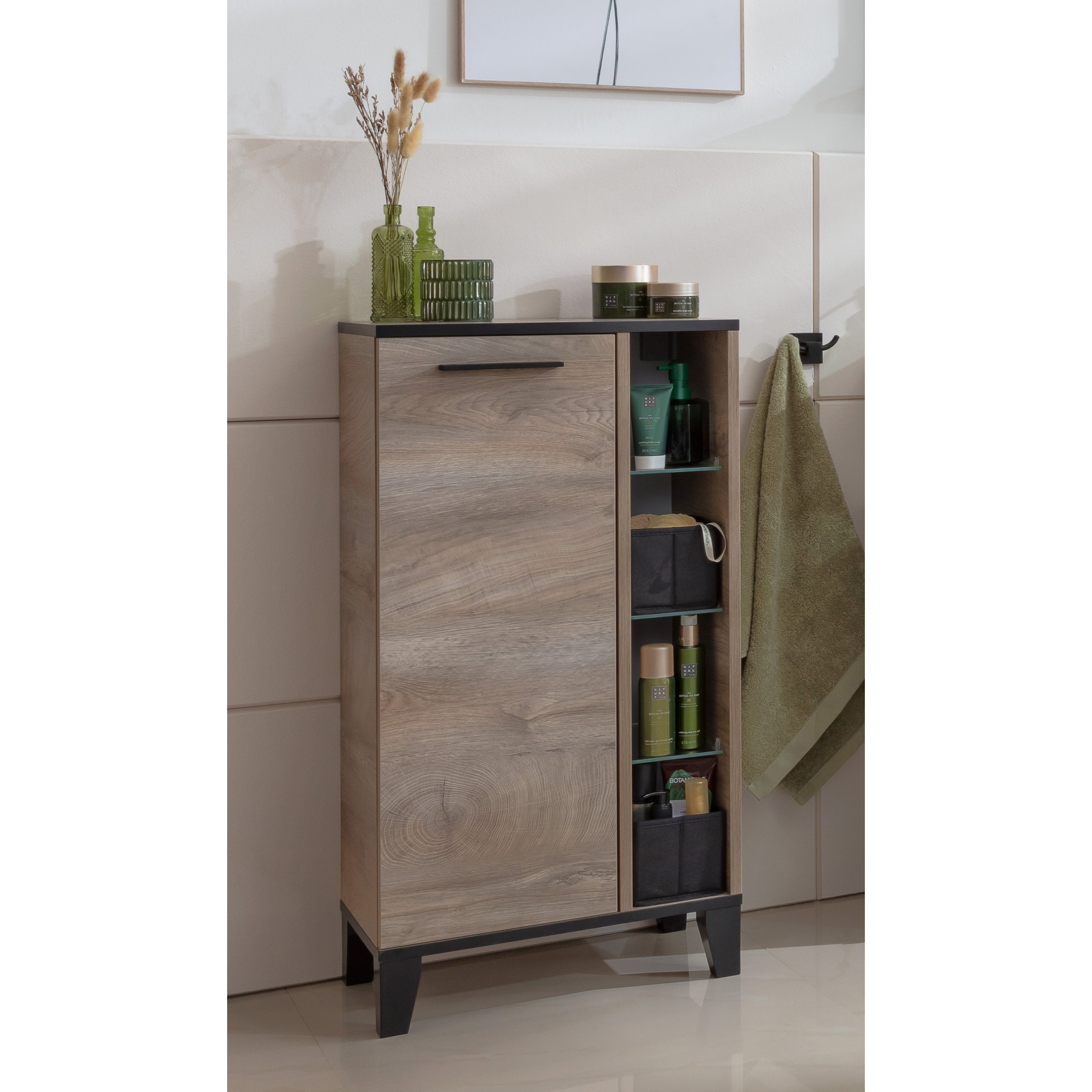 Midischrank 'TE-A' nature oak 47 x 94,2 x 32 cm