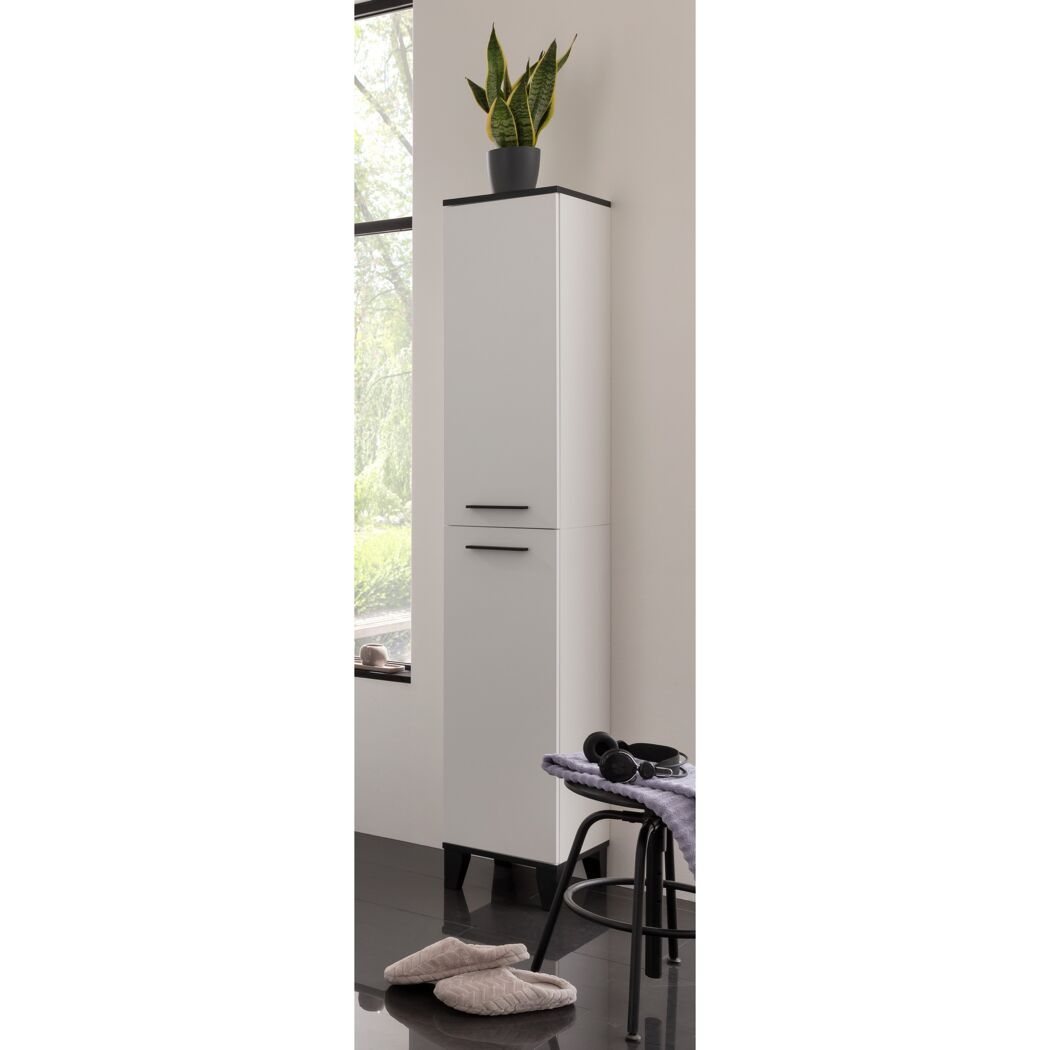 Weißer Hochschrank mit zwei Türen
