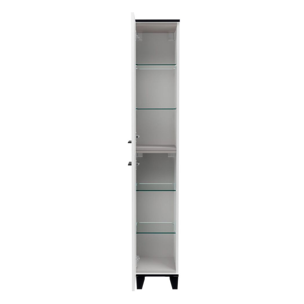 Offener Hochschrank mit Glasböden