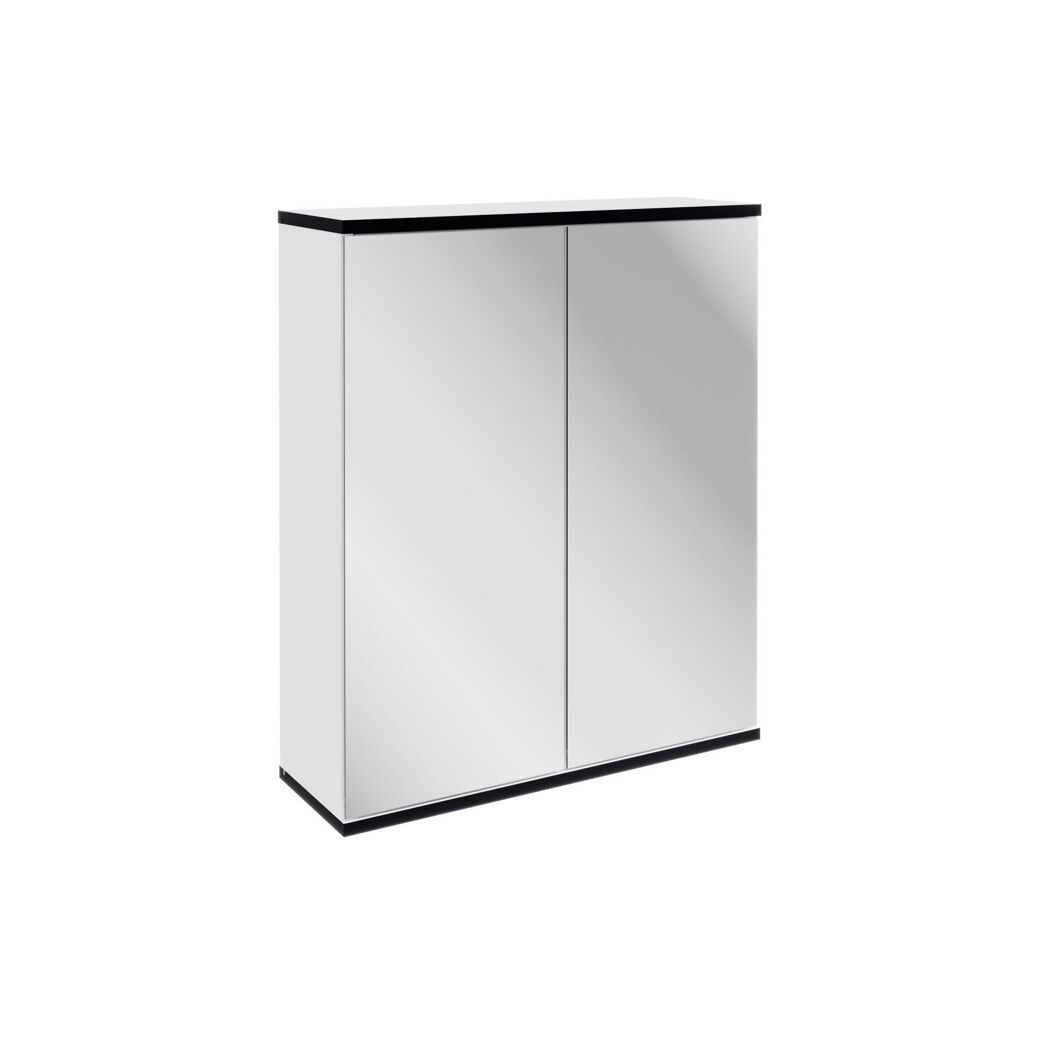 Weißer Spiegelschrank mit zwei Türen
