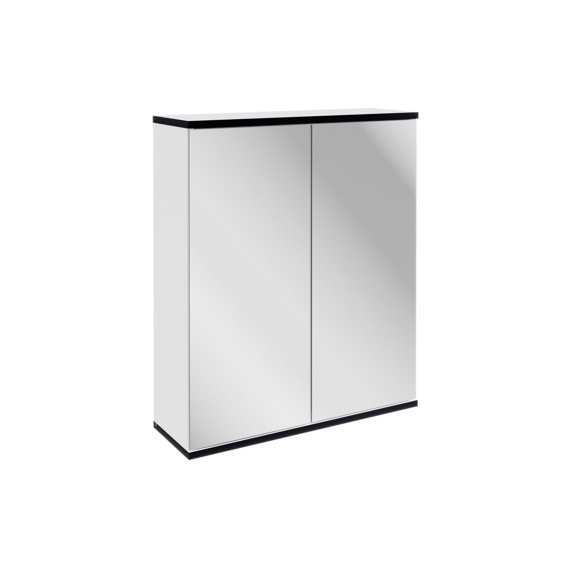 Weißer Spiegelschrank mit zwei Türen