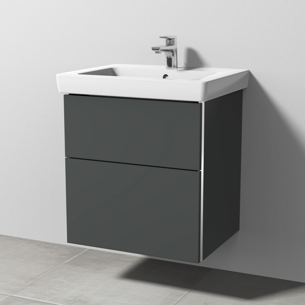Waschbeckenunterschrank '3way' anthrazit/matt 55 x 59,3 x 47,4 cm
