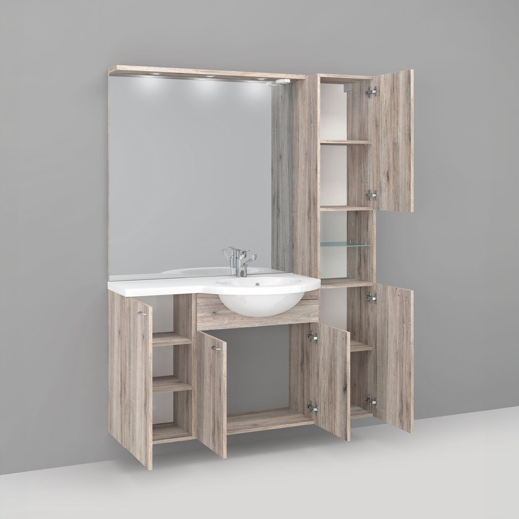 Badmöbelset 'Bellaria Sanremo' braun