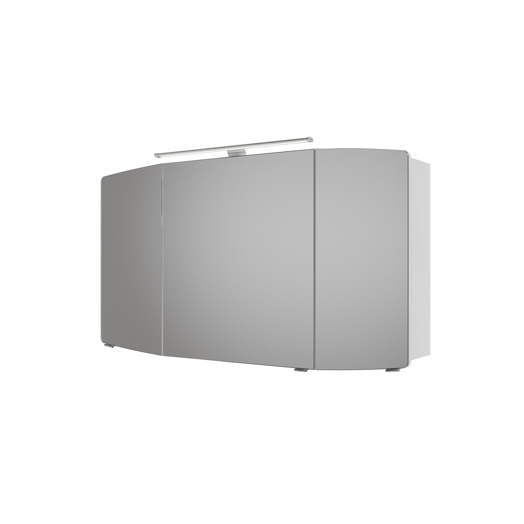 LED-Spiegelschrank 'Taiga' weiß glänzend 120 x 67 x 17 cm