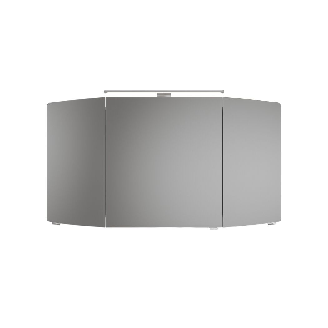 LED-Spiegelschrank 'Taiga' weiß glänzend 120 x 67 x 17 cm