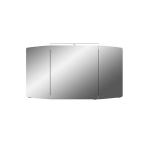 Spiegelschrank 'Taiga' anthrazit Seidenglanz 120 cm LED-Aufsatzleuchte