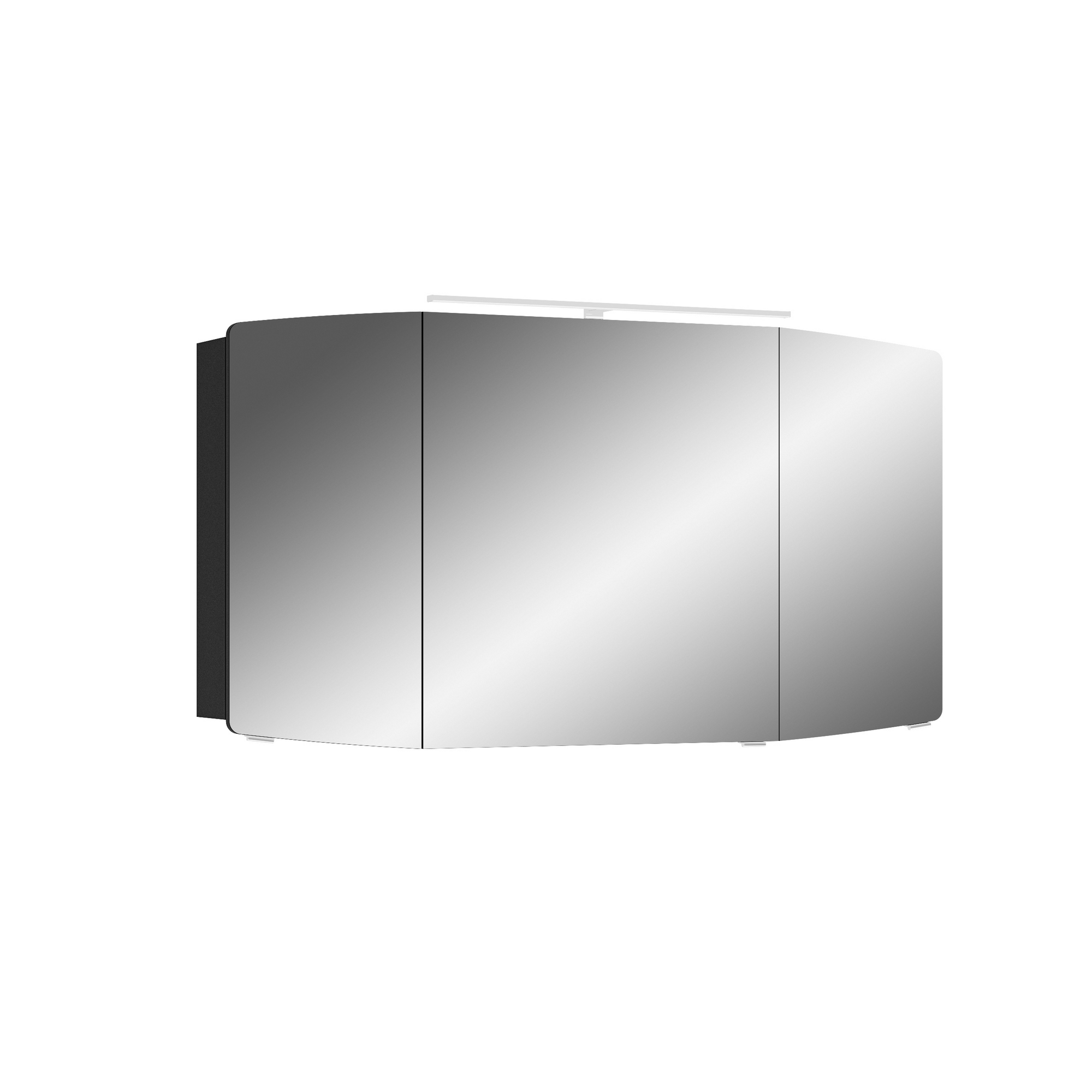Spiegelschrank 'Taiga' anthrazit Seidenglanz 120 cm LED-Aufsatzleuchte + product picture