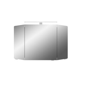 Spiegelschrank 'Taiga' weiß glanz 100 cm mit LED-Aufsatzleuchte