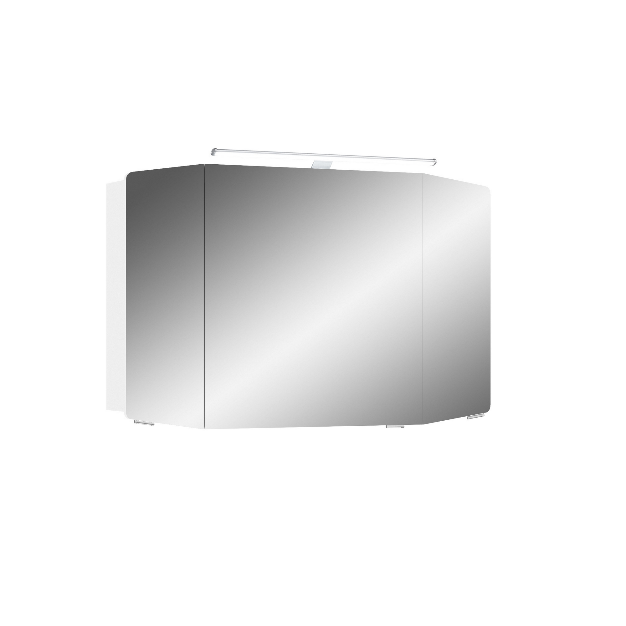 Spiegelschrank 'Taiga' weiß glanz 100 cm mit LED-Aufsatzleuchte + product picture