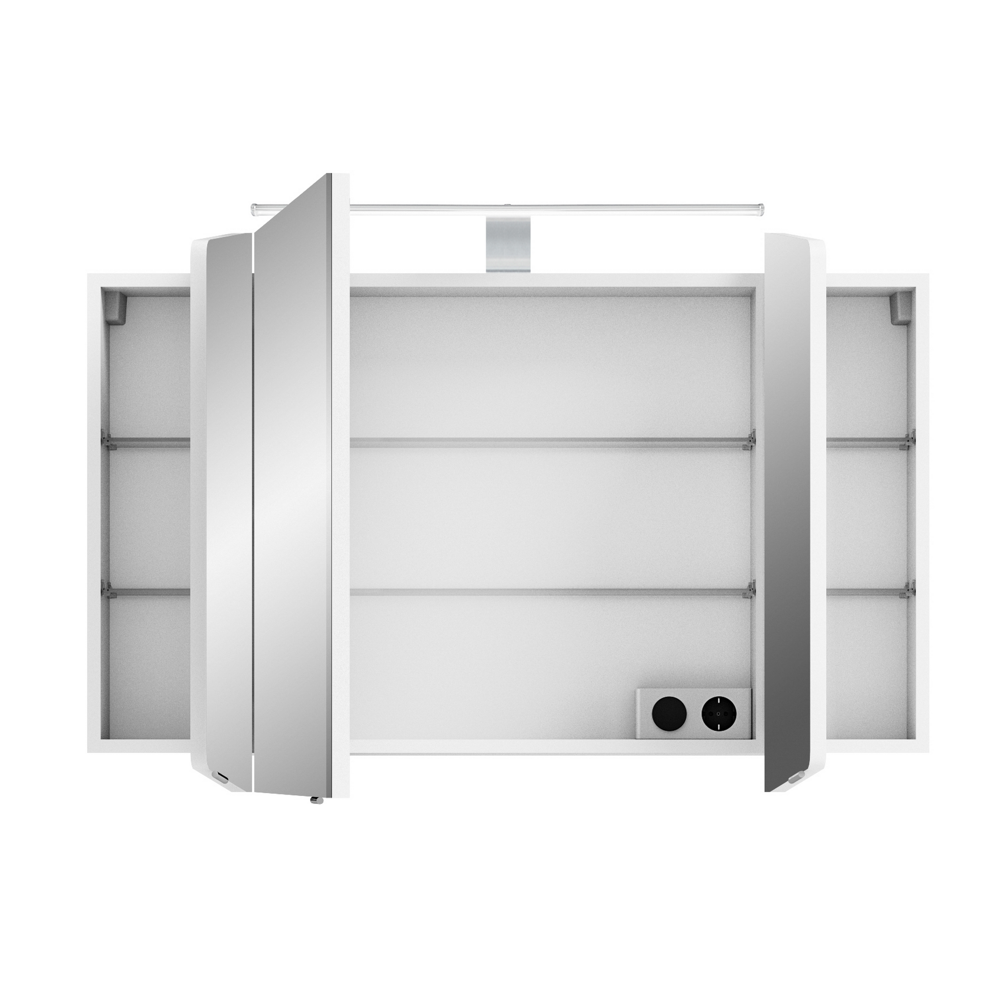 LED-Spiegelschrank 'Taiga' weiß 100 x 67 x 17 cm
