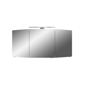 Spiegelschrank 'Taiga' anthrazit Seidenglanz 140 cm mit LED-Aufsatzleuchte