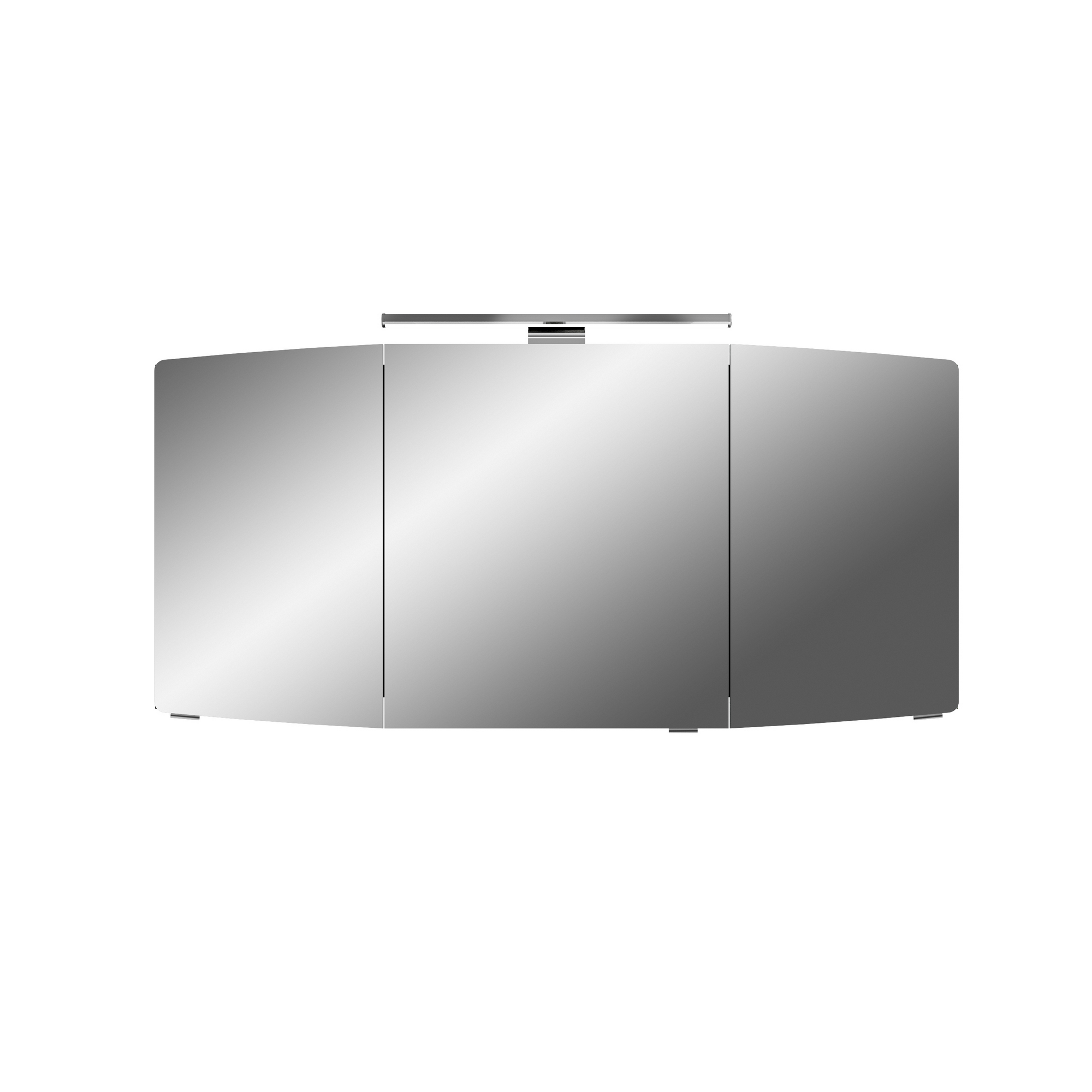Spiegelschrank 'Taiga' graphitfarben Struktur quer 140 cm mit LED-Aufsatzleuchte + product picture