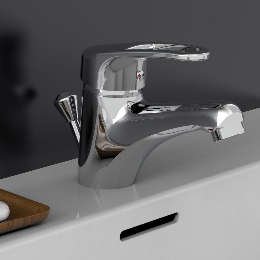 Chromarmatur für Waschbecken