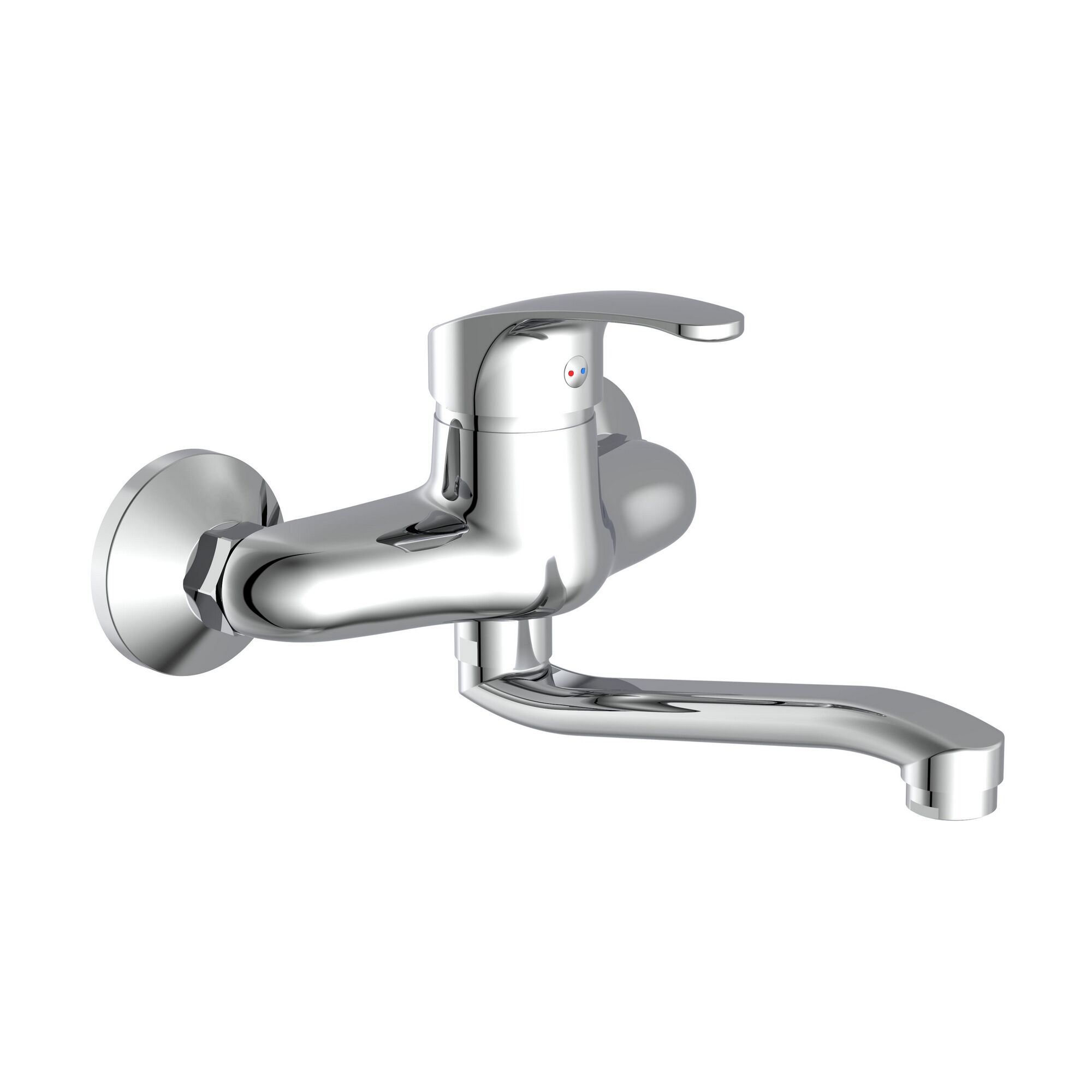 Chromfarbene Wandspültischarmatur Orazi/Nivola