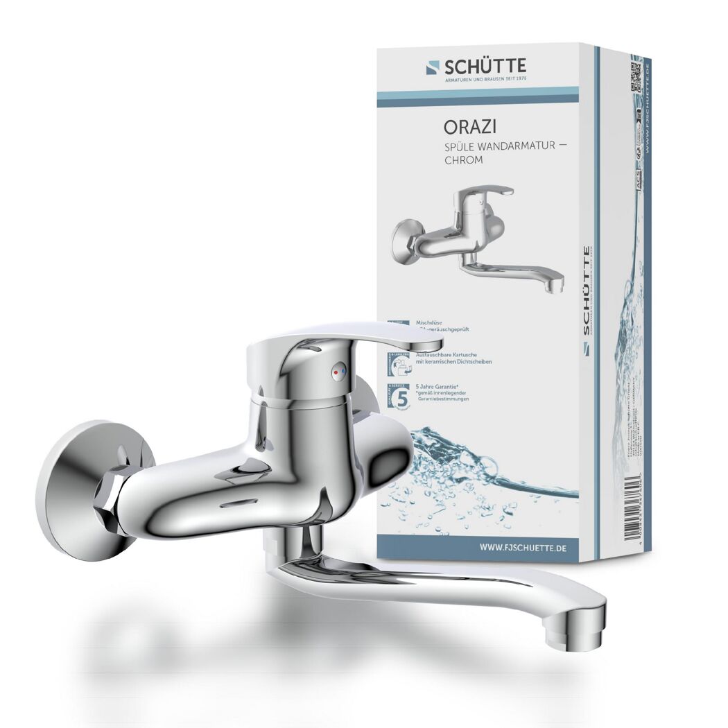 Schütte ORAZ Wandarmatur Chrom mit Verpackung
