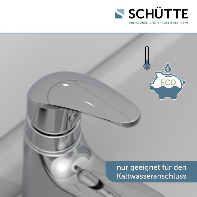 Kaltwasserhahn verchromt, nur für Kaltwasser geeignet