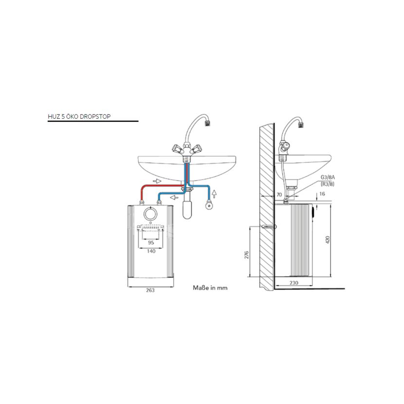 Warmwasserspeicher 'Huz 5 DropStop' 5 l, 2000 W