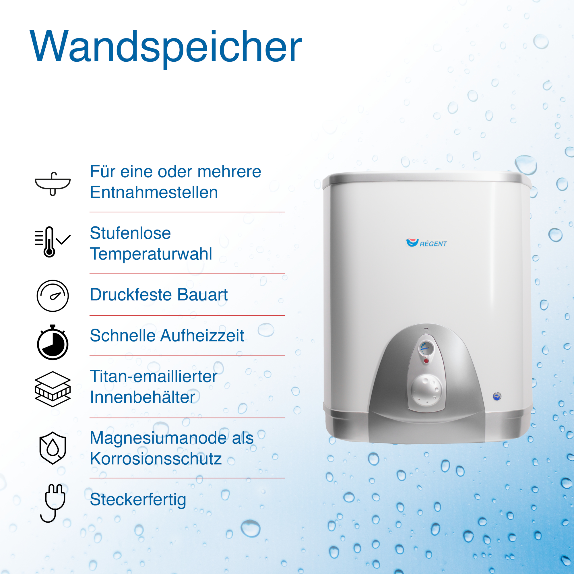 Warmwasserspeicher 'REG 80 QB EU'