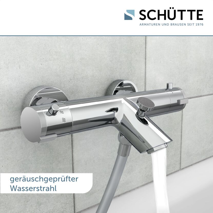 Schütte London Thermostat Wafü-Armatur, chrom, Wasserstrahl
