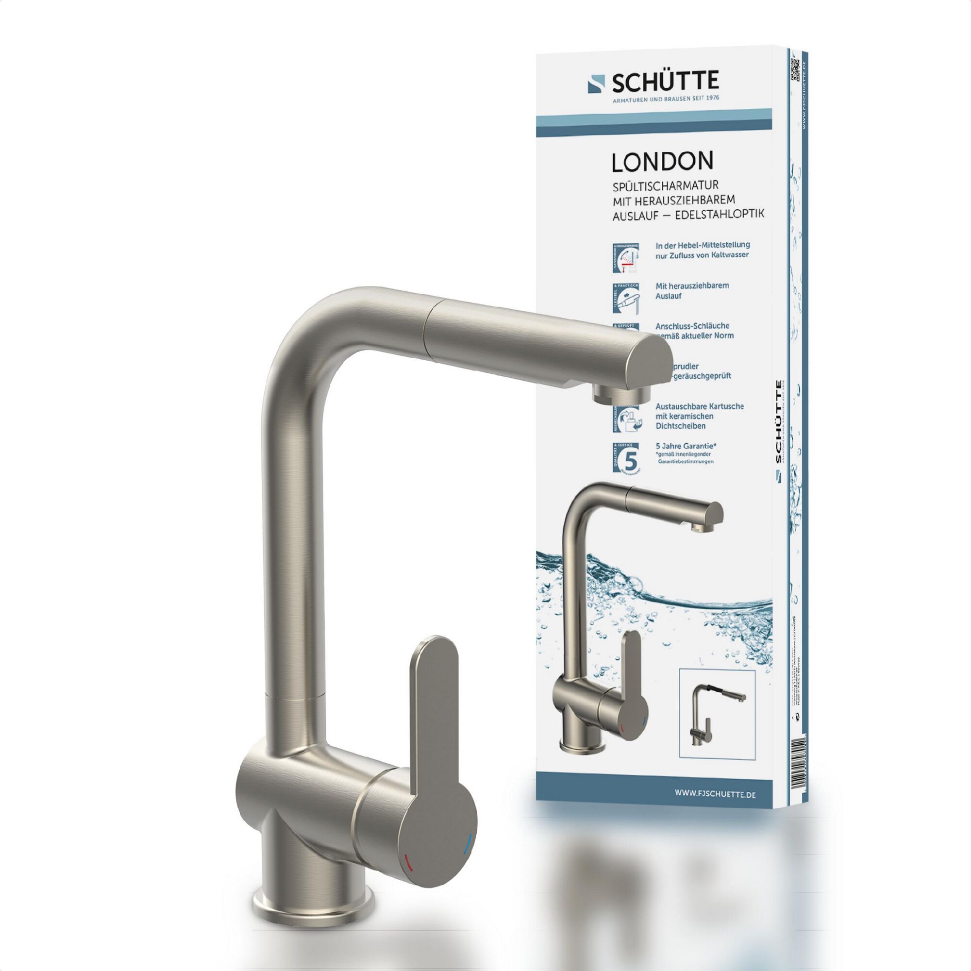 Schütte London Spültischarmatur mit herausziehbarem Auslauf
