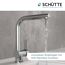 Chromarmatur mit Wasserstrahl