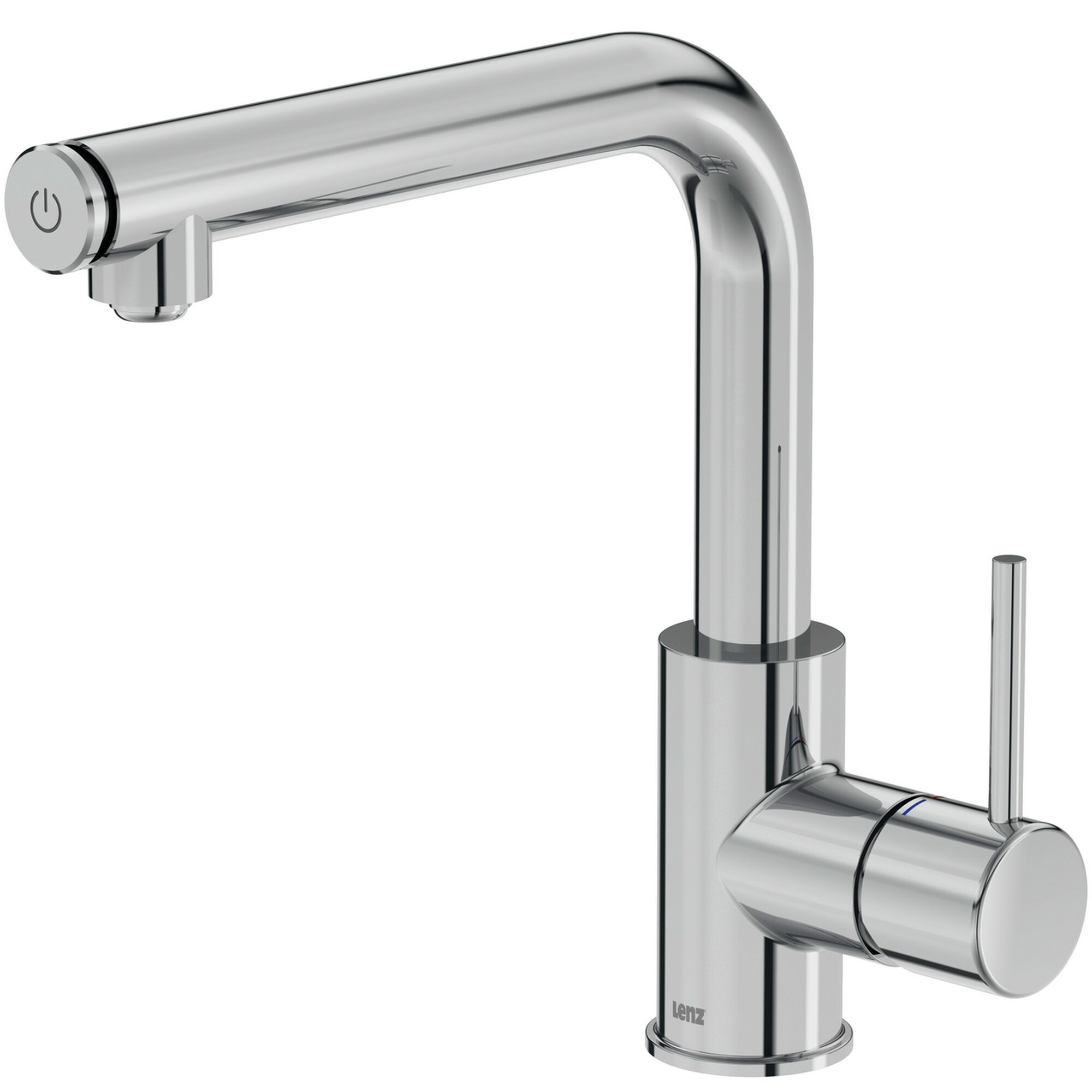 Chrom glänzende Spültischarmatur VADA SPT mit Push-Funktion