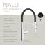 Spültischarmatur 'Nalu' chromfarben schwenkbar mit Pendelbrause 20,6 cm