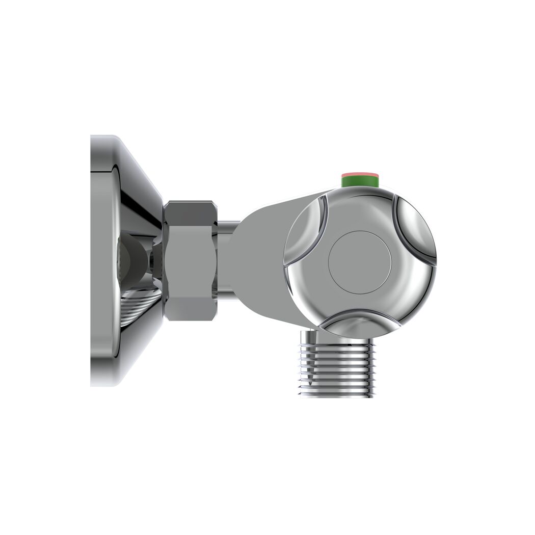 Verchromte Brausearmatur Vinea Thermostat Seitenansicht
