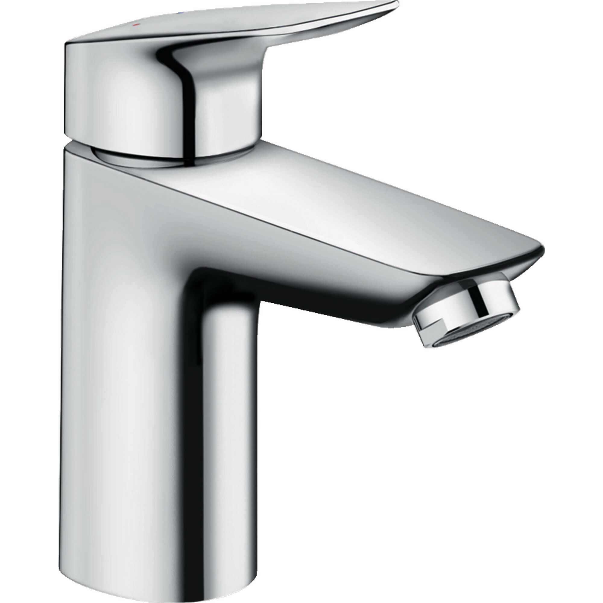 Chrom glänzende Waschtischarmatur