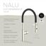 Spültischarmatur 'Nalu' nickelfarben schwenkbar mit Pendelbrause 26 cm