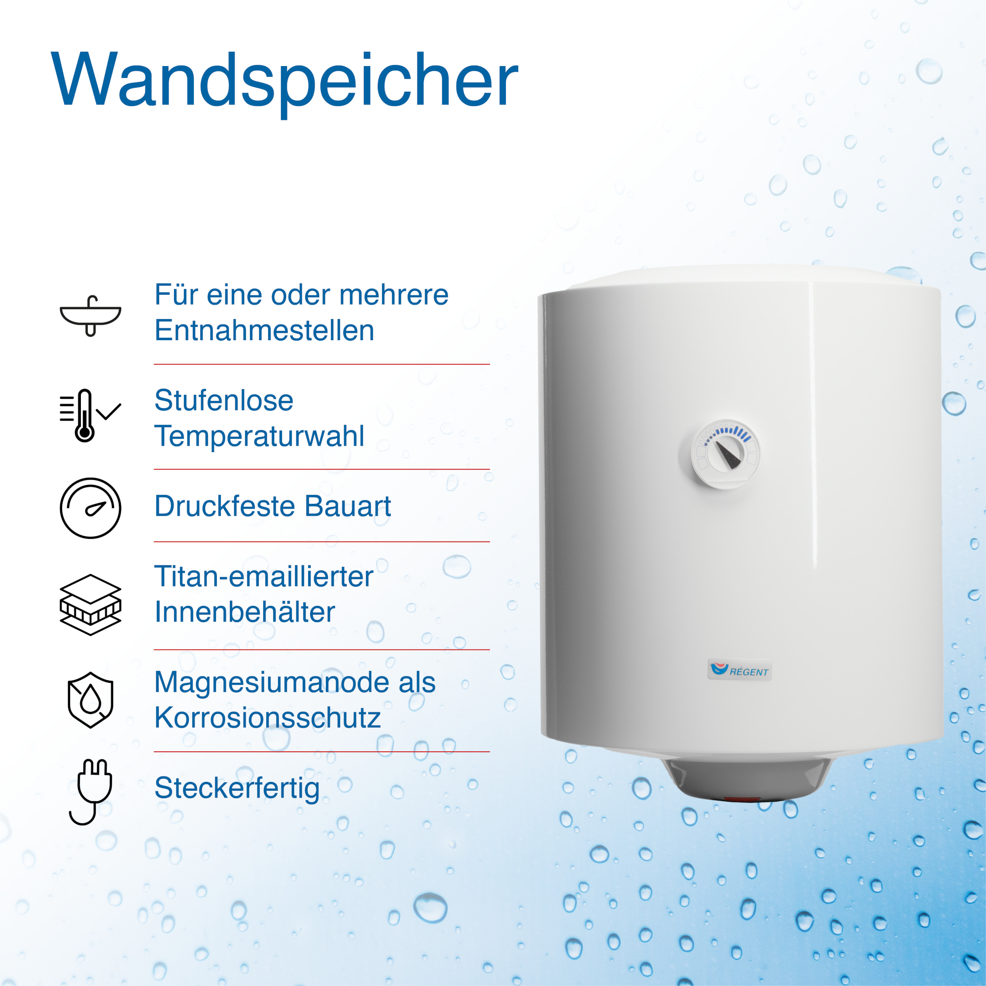 Warmwasserspeicher 'REG VR PL EU' 80 l
