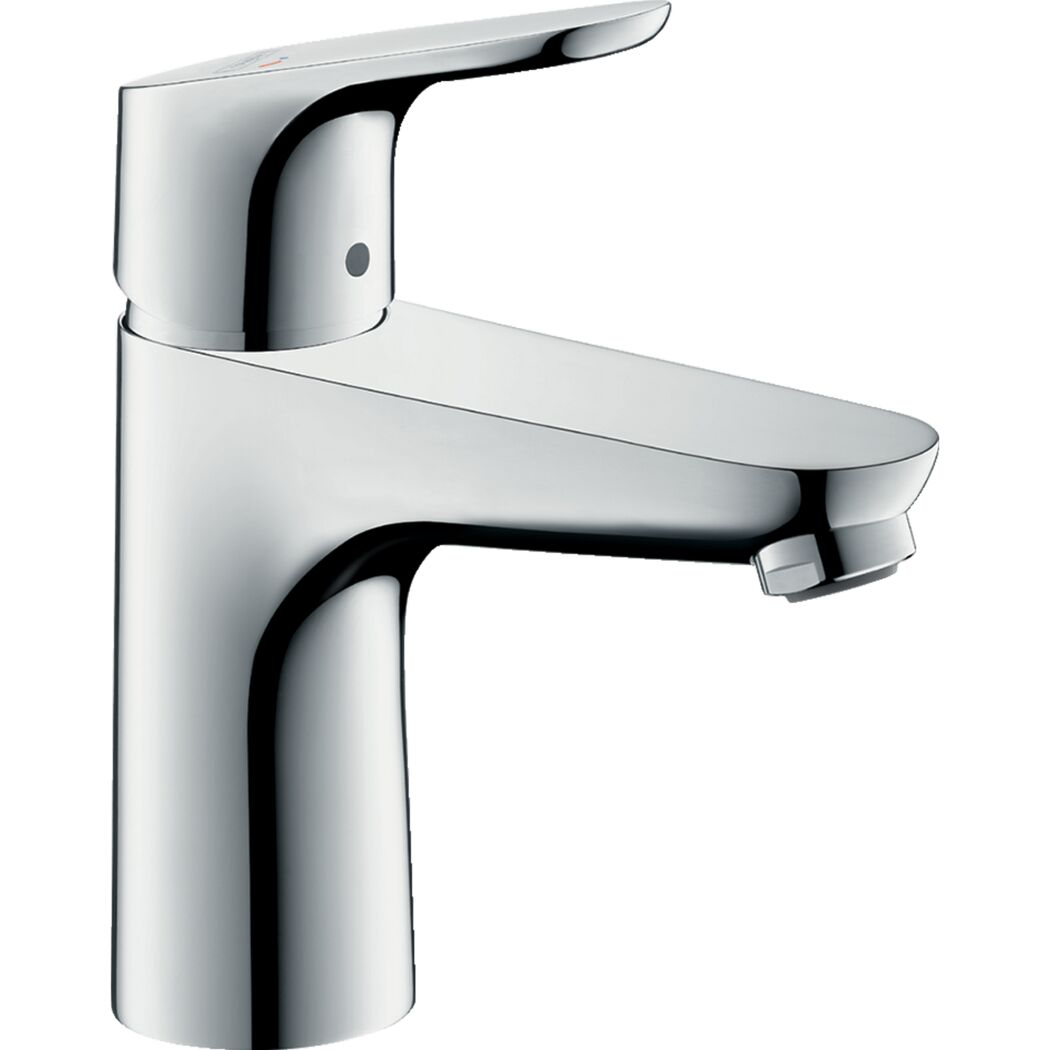 Chrom glänzende Waschtischarmatur Focus 100 CoolStart