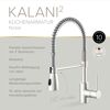 Küchenarmatur 'Kalani²' herausziehbar nickelfarben 43,8 cm