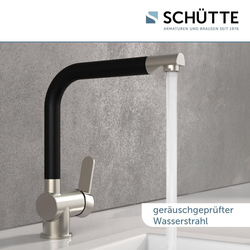 Spültischarmatur 'Rio' Edelstahloptik schwarz matt