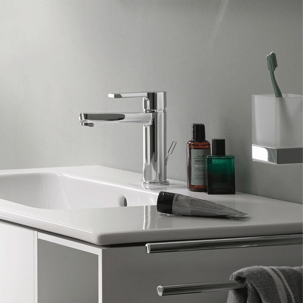 Duravit Waschtischarmatur B.2 Größe M mit Zugstangen-Ablaufgarnitur