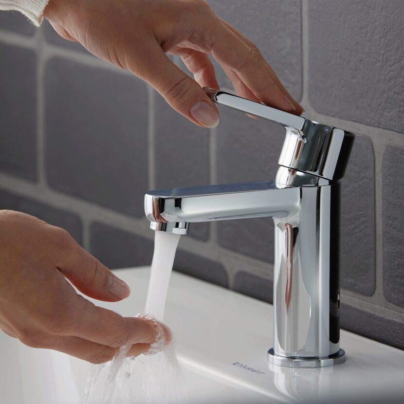 Duravit Waschtischarmatur B.2 Größe M mit Zugstangen-Ablaufgarnitur