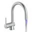 Chrom Spültischarmatur Stella LED mit blauem Wasserstrahl