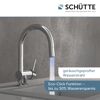 Chromarmatur mit Wasserstrahl