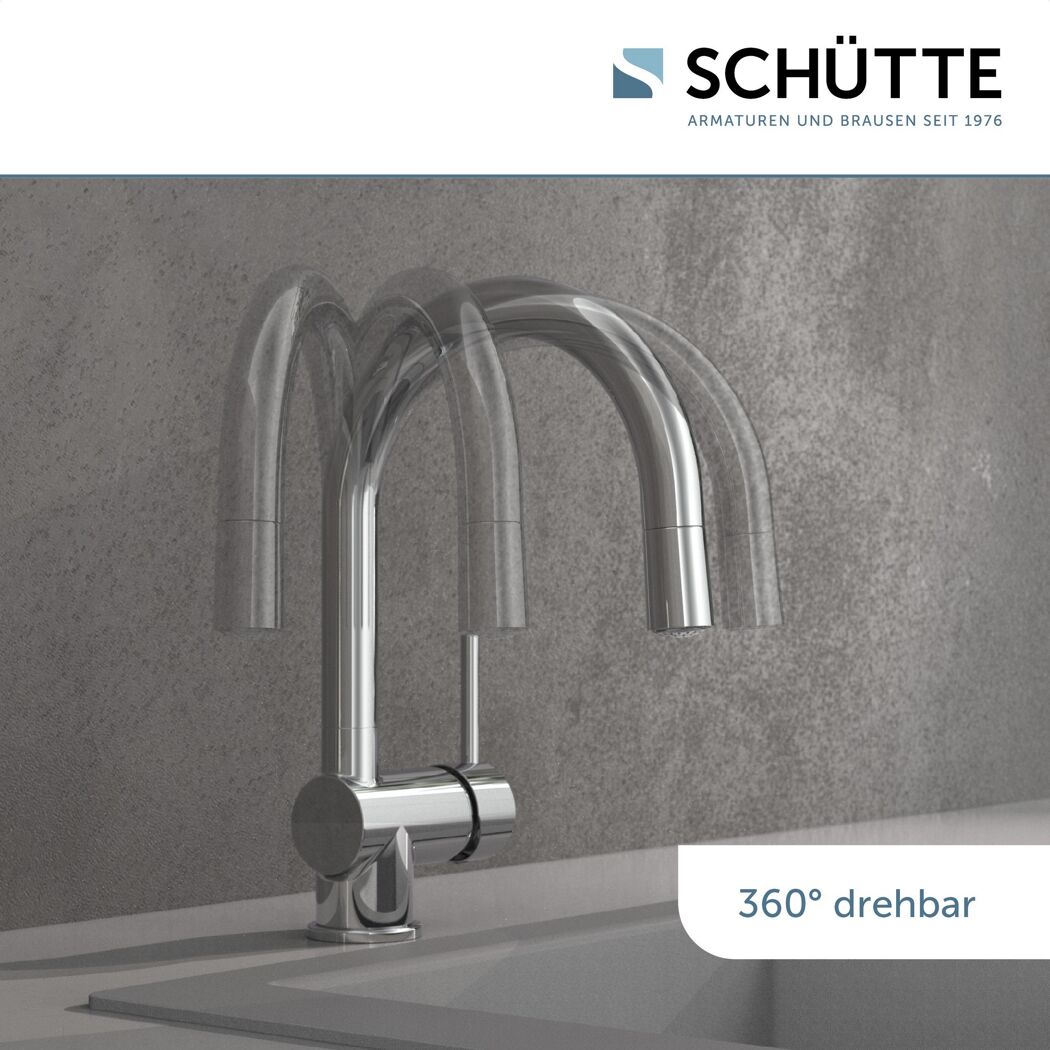 Schütte Spültischarmatur Stella LED chrom, 360° drehbar