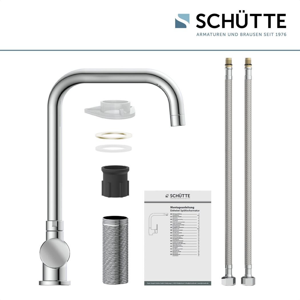 Schütte Einhand-Spültischbatterie Window chrom mit Einzelteilen und Anleitung