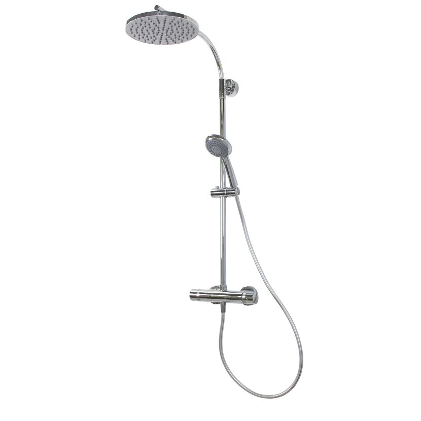 Duscharmatur 'Aquamaxx 320' mit Thermostat, runde Kopfbrause
