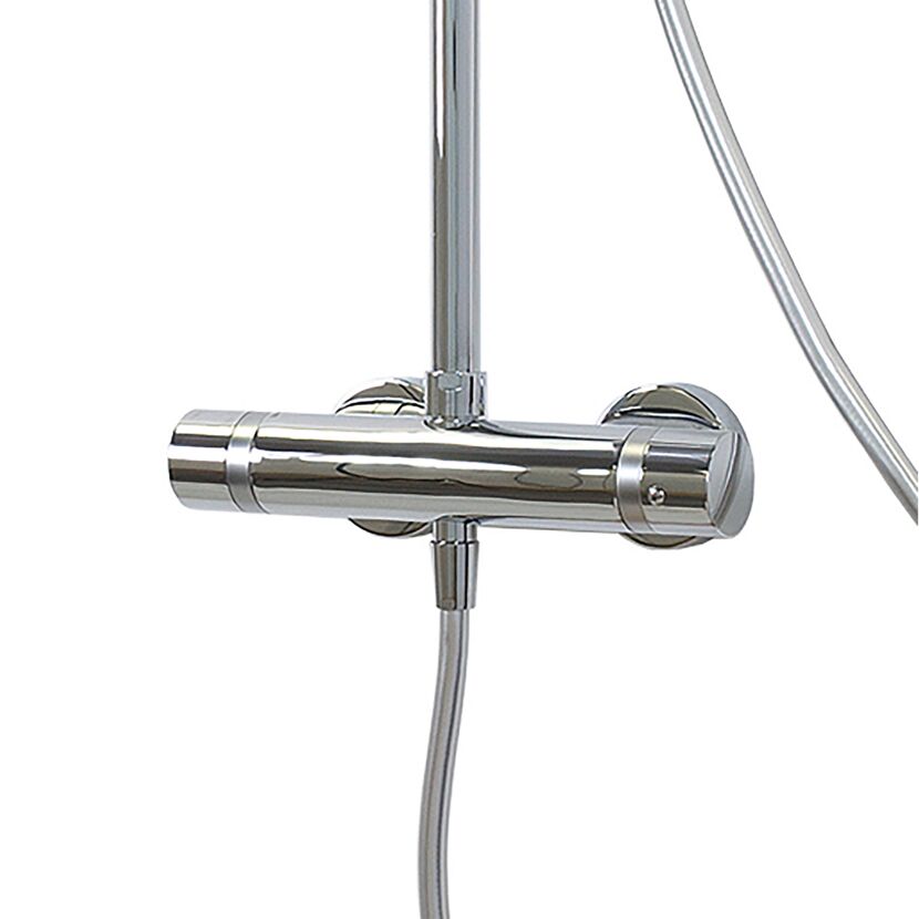 Duscharmatur 'Aquamaxx 320' mit Thermostat, runde Kopfbrause