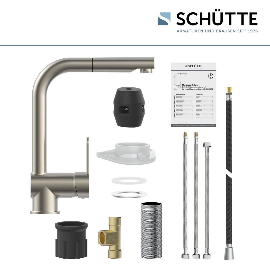 Schütte Küchenarmatur London SPT mit Einzelteilen und Anleitung