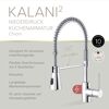 Niederdruck-Küchenarmatur 'Kalani²' herausziehbar chromfarben 43,6 cm
