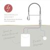 Niederdruck-Küchenarmatur 'Kalani²' herausziehbar chromfarben 43,6 cm