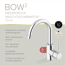 Niederdruck-Waschtischarmatur 'Bow 2' chromfarben 28,2 cm