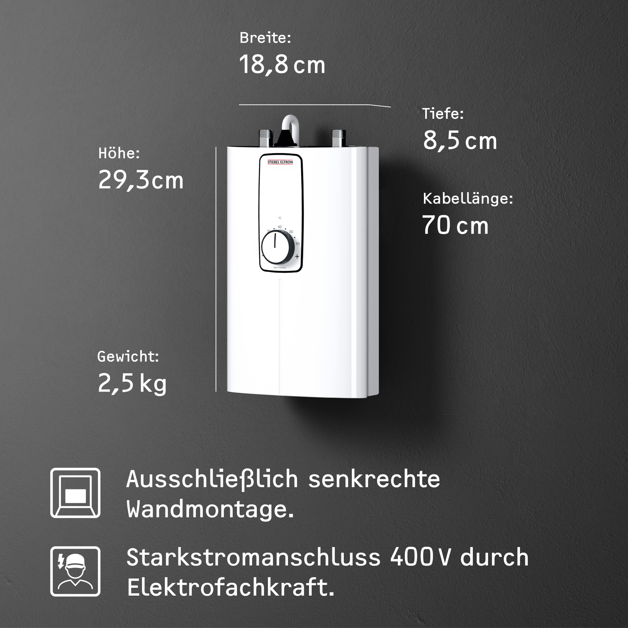 Durchlauferhitzer 'DCE 11/13' 13 kW