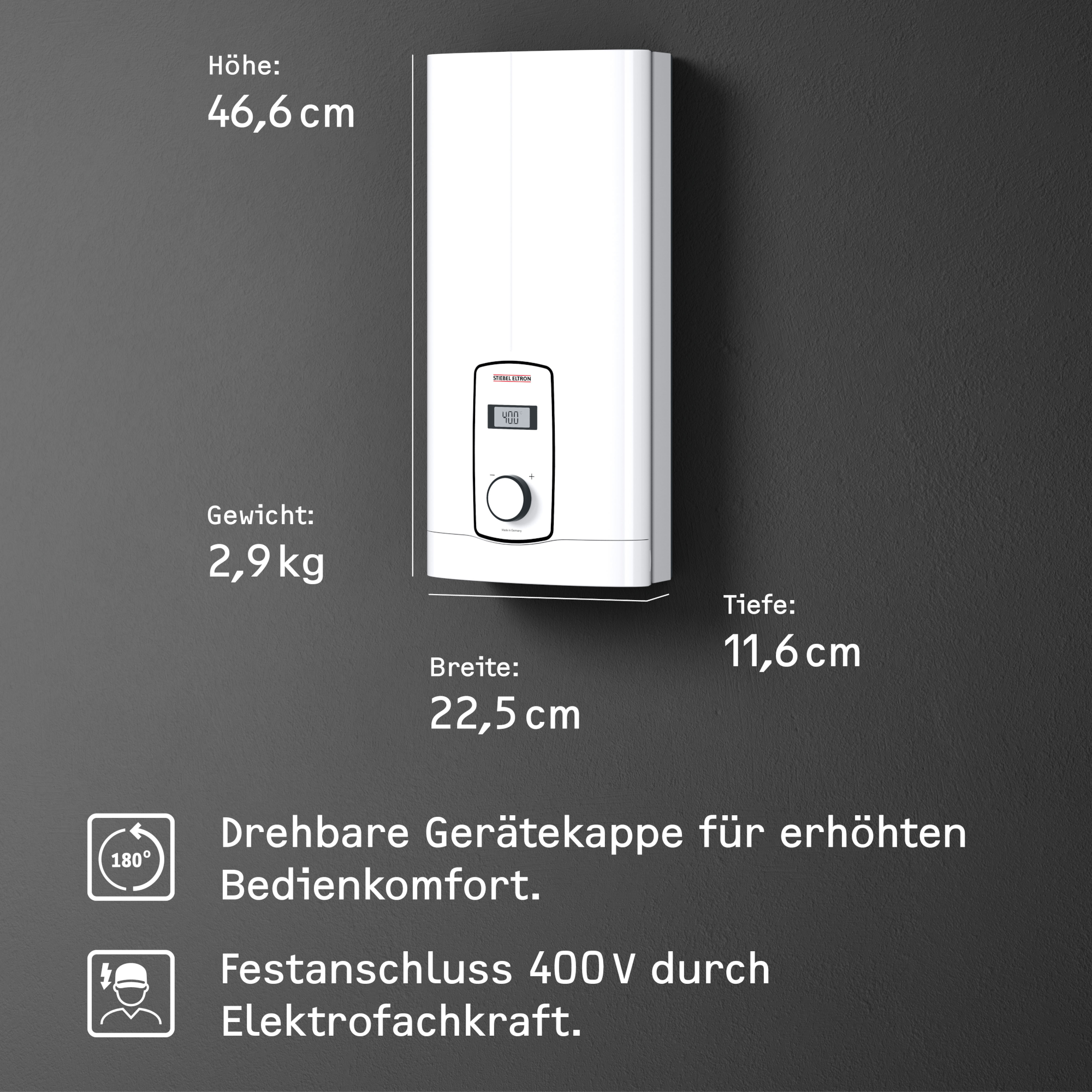 Durchlauferhitzer 'DHB-E 18/21/24 LCD' 24 kW