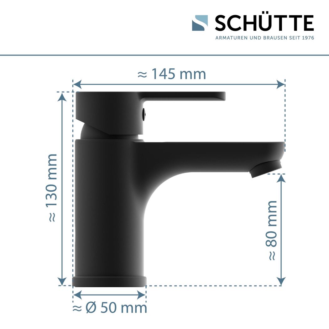 Waschtischarmatur 'Denver' matt schwarz